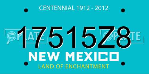 17515Z8 New Mexico License Plate