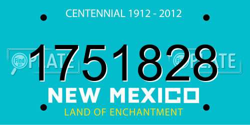 1751828 New Mexico License Plate