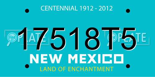 17518T5 New Mexico License Plate