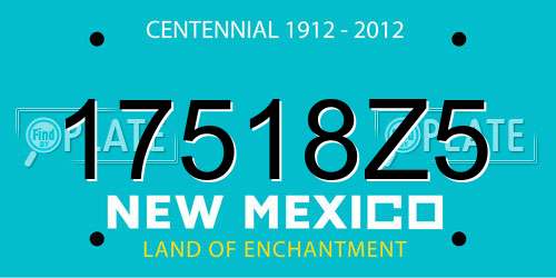 17518Z5 New Mexico License Plate