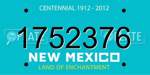 1752376 New Mexico License Plate