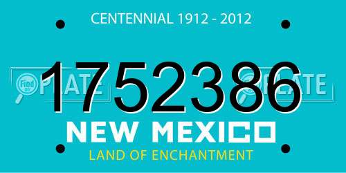 1752386 New Mexico License Plate