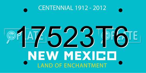 17523T6 New Mexico License Plate