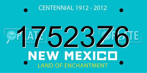 17523Z6 New Mexico License Plate