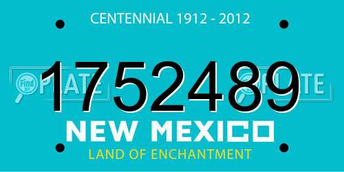 1752489 New Mexico License Plate