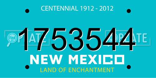 1753544 New Mexico License Plate