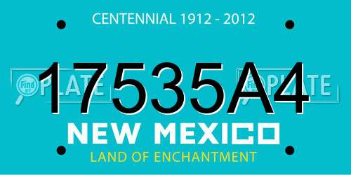 17535A4 New Mexico License Plate