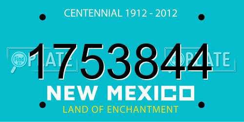 1753844 New Mexico License Plate