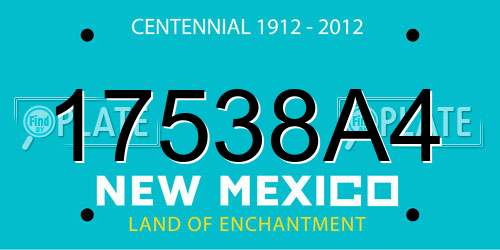 17538A4 New Mexico License Plate