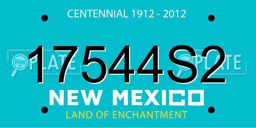 17544S2 New Mexico License Plate