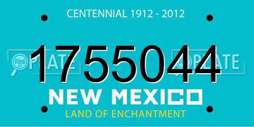 1755044 New Mexico License Plate