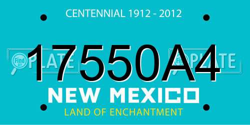 17550A4 New Mexico License Plate