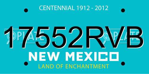 17552RVB New Mexico License Plate
