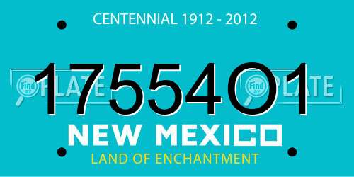 17554O1 New Mexico License Plate