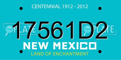 17561D2 New Mexico License Plate