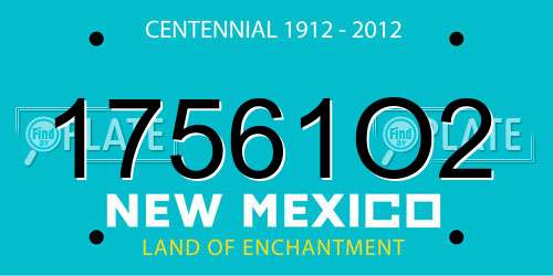17561O2 New Mexico License Plate
