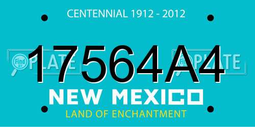 17564A4 New Mexico License Plate
