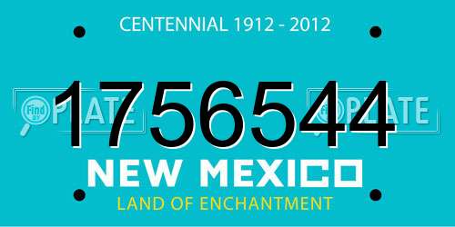 1756544 New Mexico License Plate