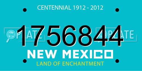 1756844 New Mexico License Plate