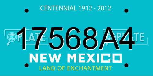 17568A4 New Mexico License Plate