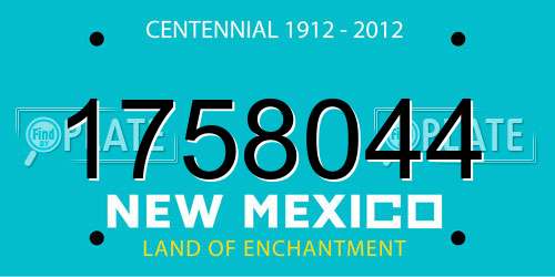 1758044 New Mexico License Plate