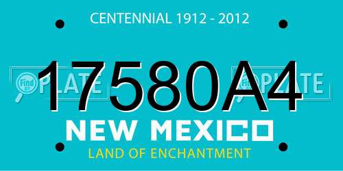 17580A4 New Mexico License Plate