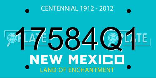 17584Q1 New Mexico License Plate