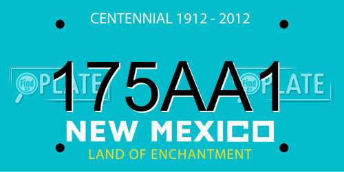 175AA1 New Mexico License Plate