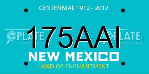 175AAI New Mexico License Plate