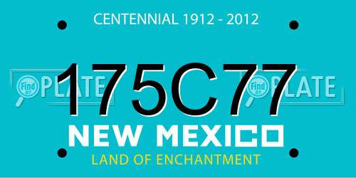 175C77 New Mexico License Plate