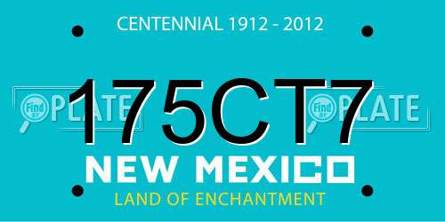 175CT7 New Mexico License Plate