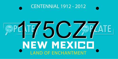 175CZ7 New Mexico License Plate