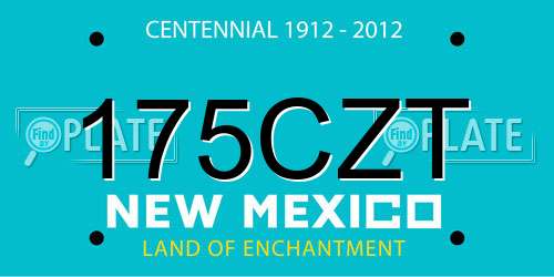 175CZT New Mexico License Plate