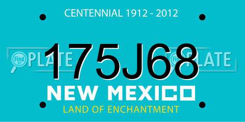 175J68 New Mexico License Plate