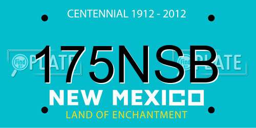 175NSB New Mexico License Plate