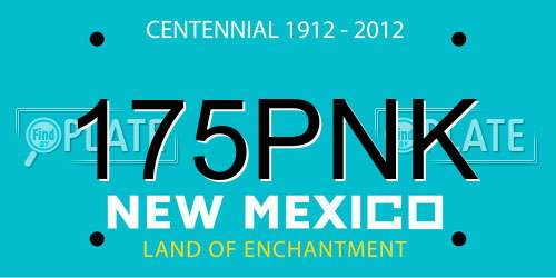 175PNK New Mexico License Plate
