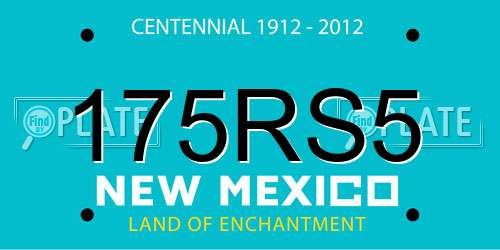 175RS5 New Mexico License Plate