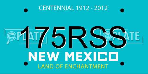 175RSS New Mexico License Plate