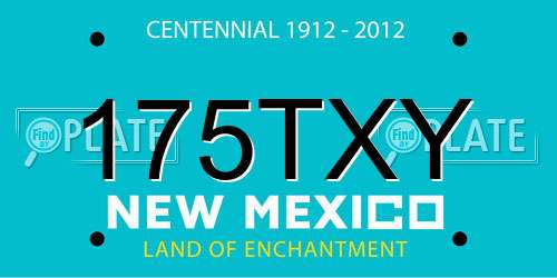 175TXY New Mexico License Plate