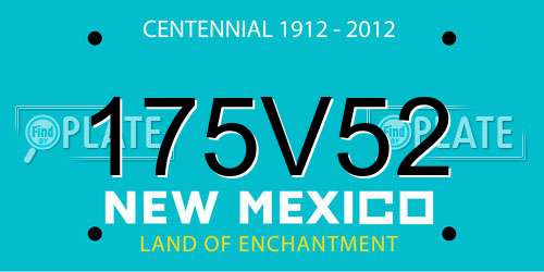 175V52 New Mexico License Plate