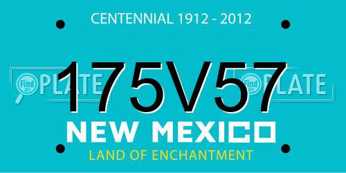 175V57 New Mexico License Plate