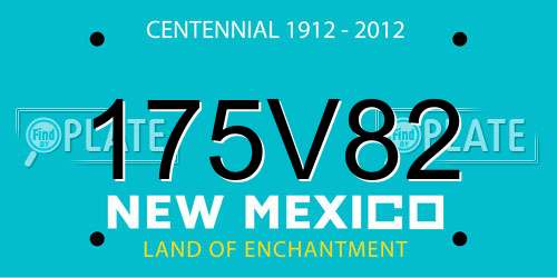 175V82 New Mexico License Plate