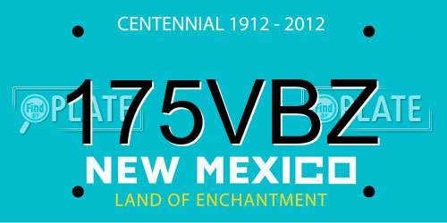 175VBZ New Mexico License Plate