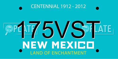 175VST New Mexico License Plate