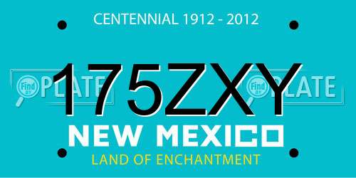 175ZXY New Mexico License Plate