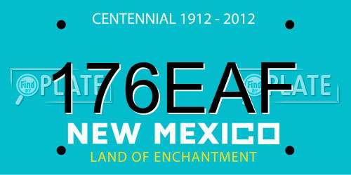 176EAF New Mexico License Plate
