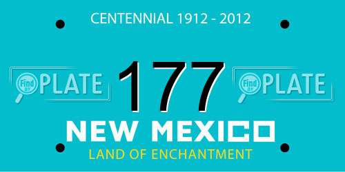 177 New Mexico License Plate