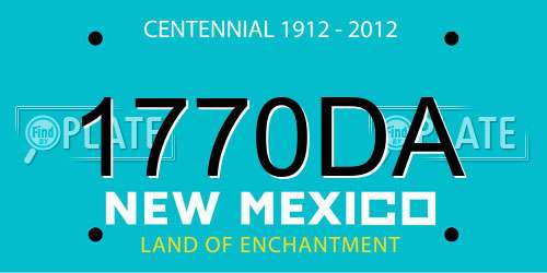 1770DA New Mexico License Plate
