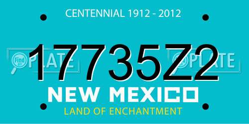 17735Z2 New Mexico License Plate