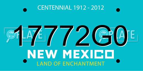 17772G0 New Mexico License Plate
